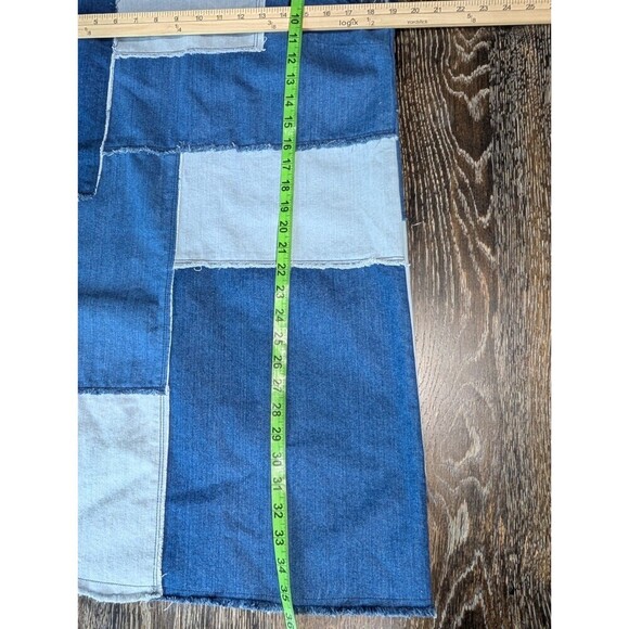 NWT NANETTE LEPORE Womens Sz M Patchwork Denim Dress Sleeveless Western 90s 152 - Picture 5 of 6